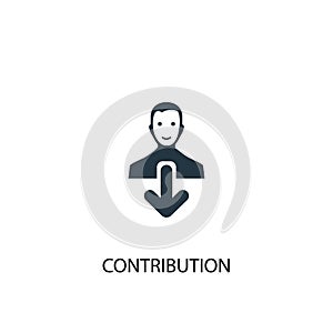 Contribution icon. Simple element