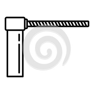 Control barrier icon, outline style