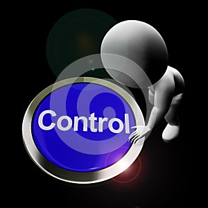 Control button used to regulate or operate remote machinery - 3d illustration