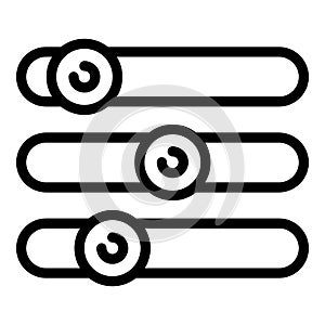 Control buttons icon, outline style