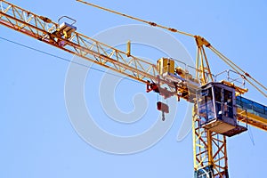 Control Cabin Arm And Pulleys On High Lift Crane