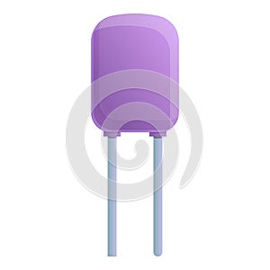 Control capacitor icon, cartoon style