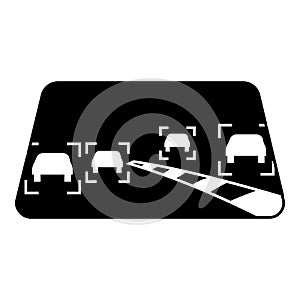 Control car navigation panel icon, simple style