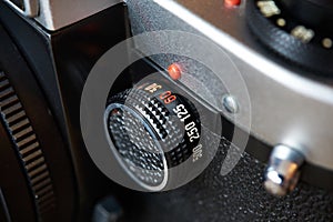 Control dial shutter speed on SLR camera