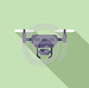 Control drone cinema icon flat vector. Service pilot
