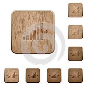 Control element wooden buttons