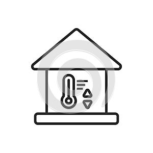 Control home temperature icon sign symbol vector