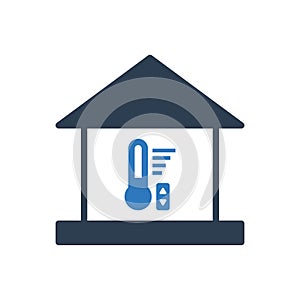 Control home temperature icon sign symbol vector