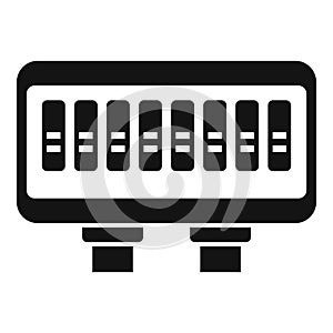 Control junction box icon simple vector. Electric power