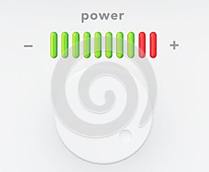 Control Knob with Power Progress Scale