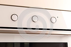 Control knobs of built-in modern oven