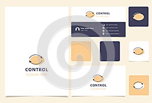 Control logo brand business card. Branding book from business management icons collection. Creative Control logo