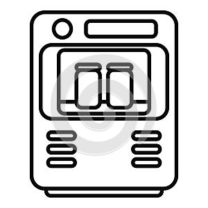 Control oxygen device icon outline vector. Treatment aid doctor