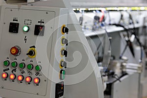 control panel of automated edge banding machine