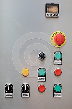 Control panel of automated industrial machine