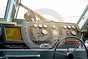 Control panel board in ship