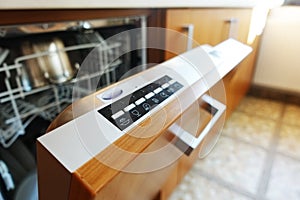 Control panel of a built-in dishwasher machine