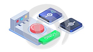 Control Panel Buttons User Interface Icon, vector design Generative AI