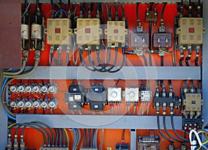 Control panel with cables