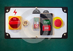 Control panel of circular saw