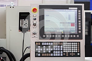 Control panel of a cnc machine