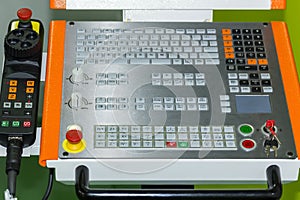 Control panel of cnc machining center at workshop