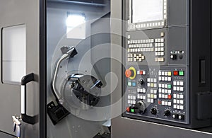 Control panel of CNC milling machine