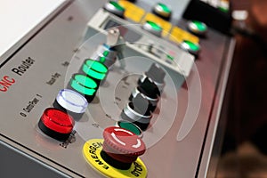 Control panel of CNC router