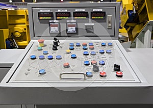 Control panel for concrete mixing plant