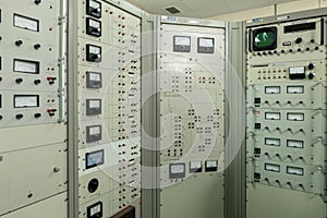 Control Panel of a Cyclotron Particle Accelerator