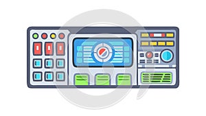 Control Panel Digital Display Interface Technological Command Vector, vector design Generative AI