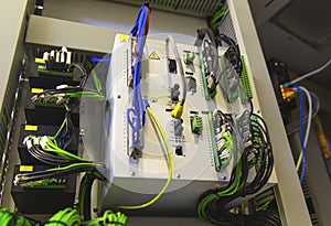 Control panel with electronic devices