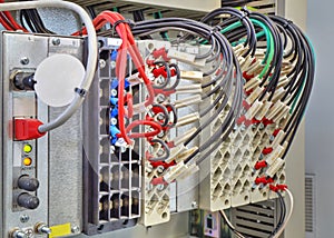 Control panel with electronic devices