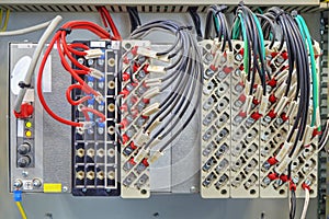 Control panel with electronic devices