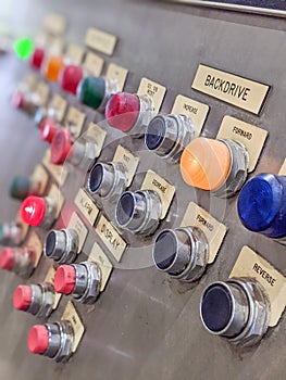Control panel at heacy industrial plant