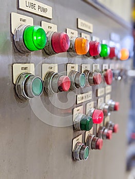 Control panel at heacy industrial plant