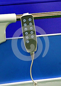 Control panel of hospital patiect care bed