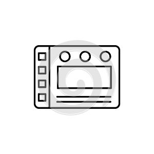 Control panel icon Thin line art isolated