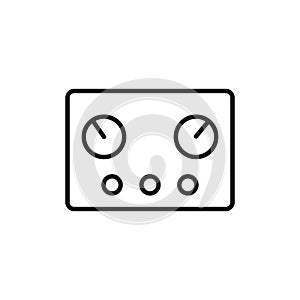 Control panel icon Thin line art isolated