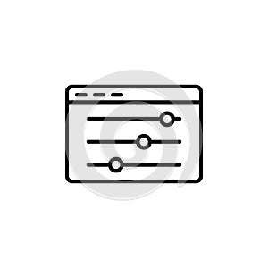 Control panel icon Thin line art isolated