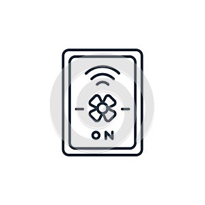 control panel icon vector from smart home devices concept. Thin line illustration of control panel editable stroke. control panel