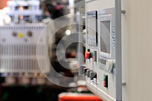 control panel of industrial automated equipment