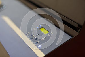 Control panel of inkjet wide format printer