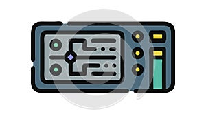 Control Panel Interface Digital Settings and Data, vector design Generative AI