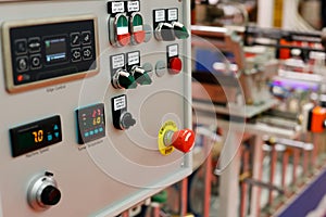 Control panel of the lamination machine