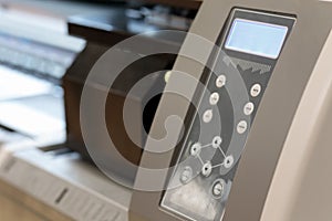 Control panel of large format inkjet printer
