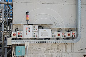 Control panel with light indicators