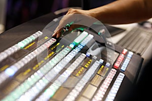 Control panel of live video production switcher