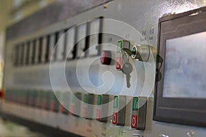 Control panel of manufacturing equipment