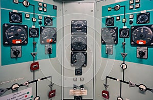 Control panel with many buttons